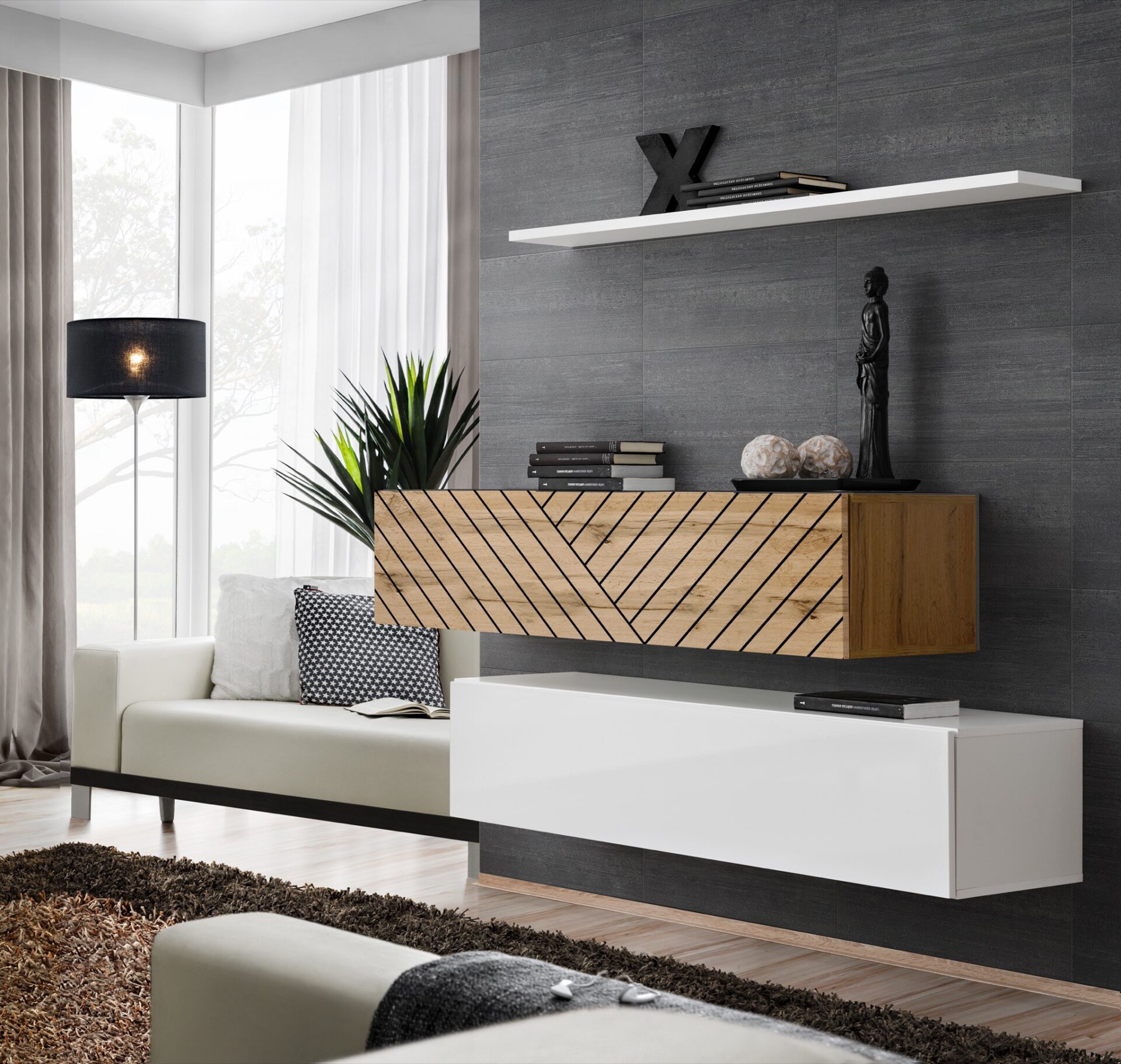 Komoda su jungikliu II wotan/balta ASM