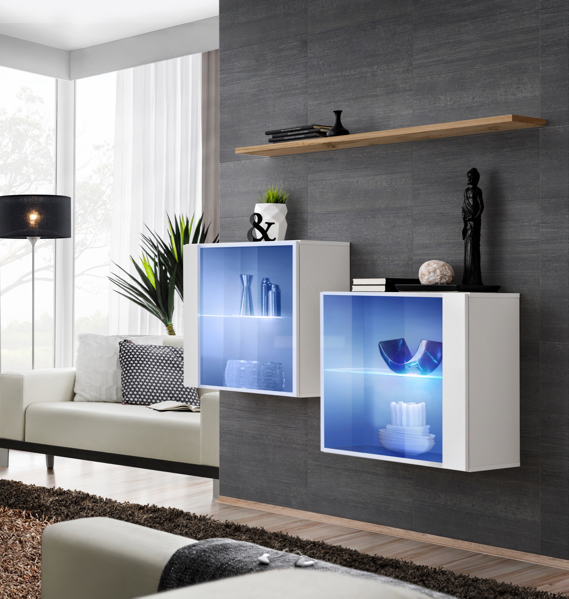 Komoda su jungikliu III balta/wotan ASM