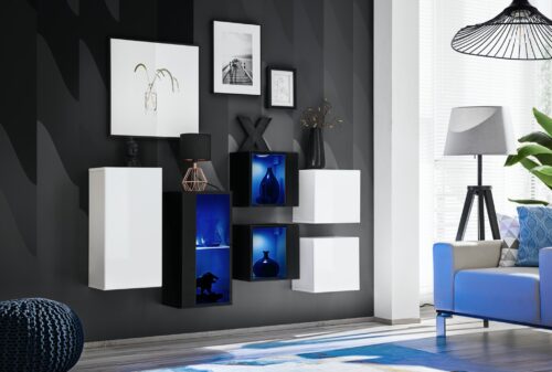 Switch komoda IV biały/czarny ASM