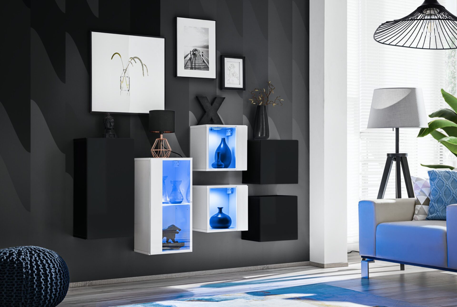 Komoda su jungikliu IV juoda/balta ASM