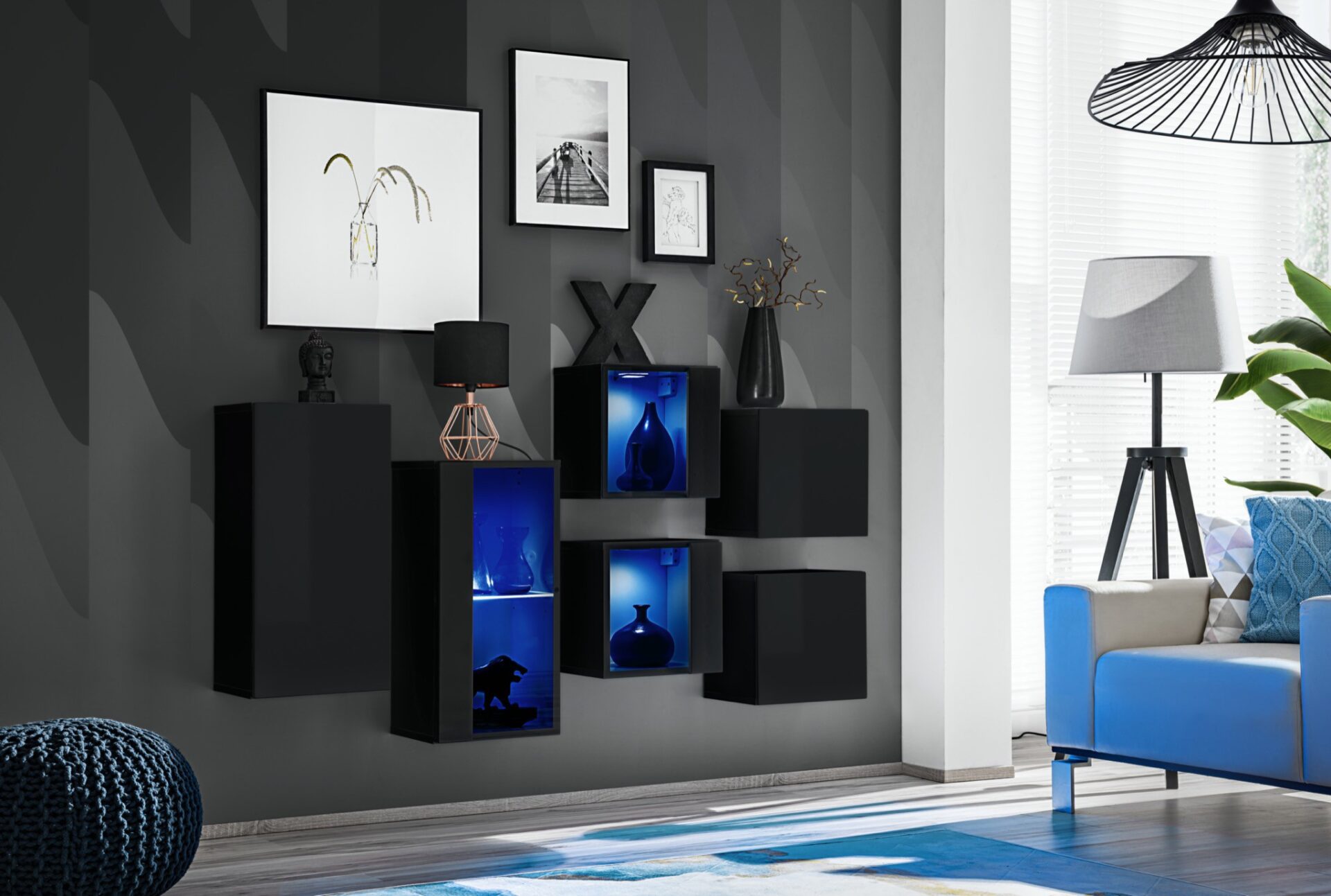 Komoda su jungikliu IV juoda ASM