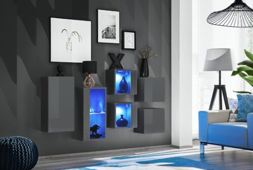 Komoda su jungikliu IV grafito spalvos ASM