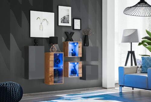 Komoda su jungikliu IV grafito spalvos/wotan ASM