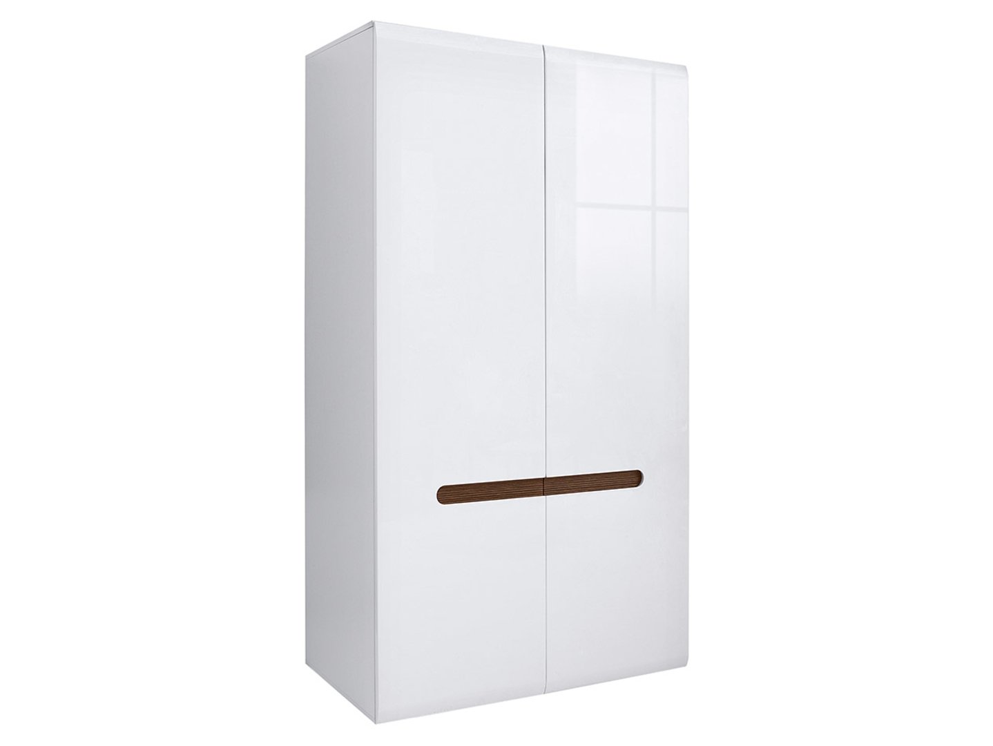 AZTECA TRIO dviejų durų spinta, 105 cm, balta/blizgi balta