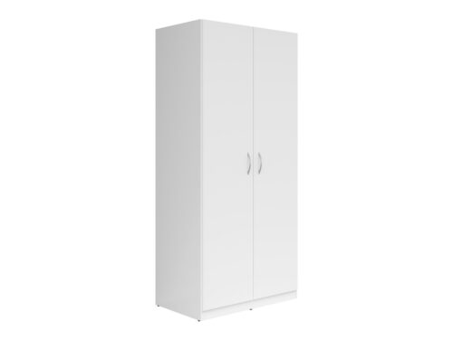 CASAO dviejų durų spinta, balta/tekstilė