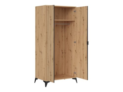 LAMEA dviejų durų spinta, 90 cm, dirbtinio ąžuolo spalvos