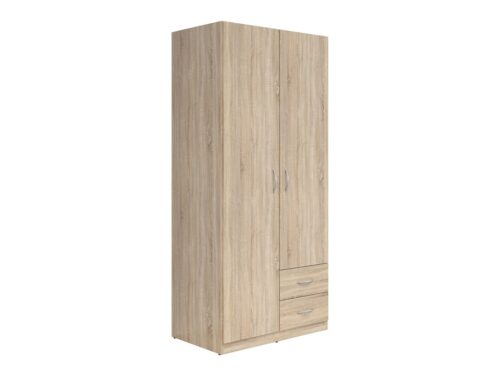 CASAO dviejų durų spinta su dviem stalčiais, Sonoma ąžuolas/tekstilė