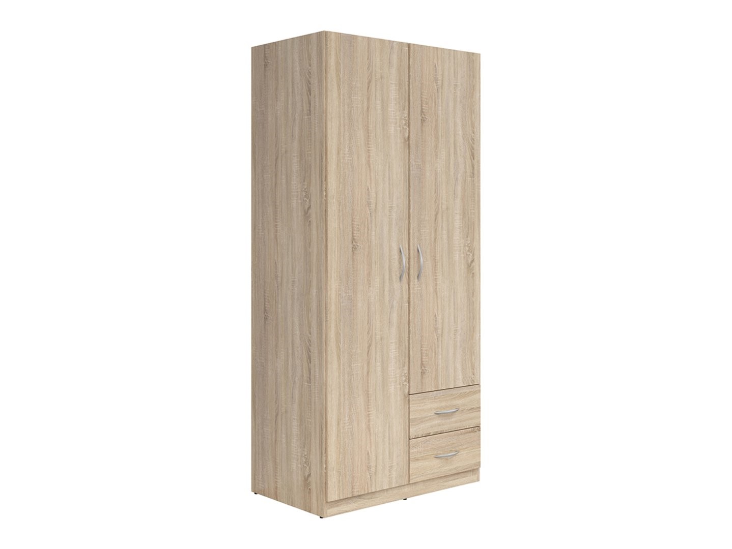 CASAO dviejų durų spinta su dviem stalčiais, Sonoma ąžuolas/tekstilė