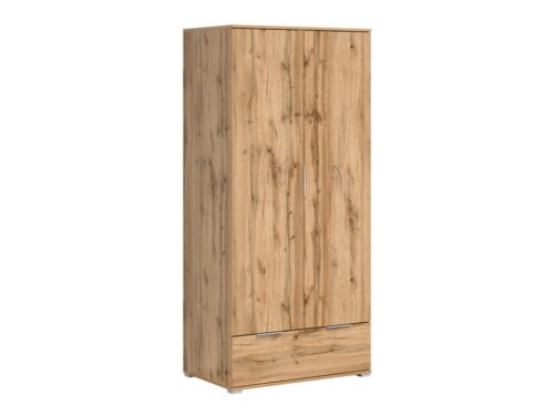 Dviejų durų spinta su stalčiumi ZELE, ąžuolo spalvos, Wotan