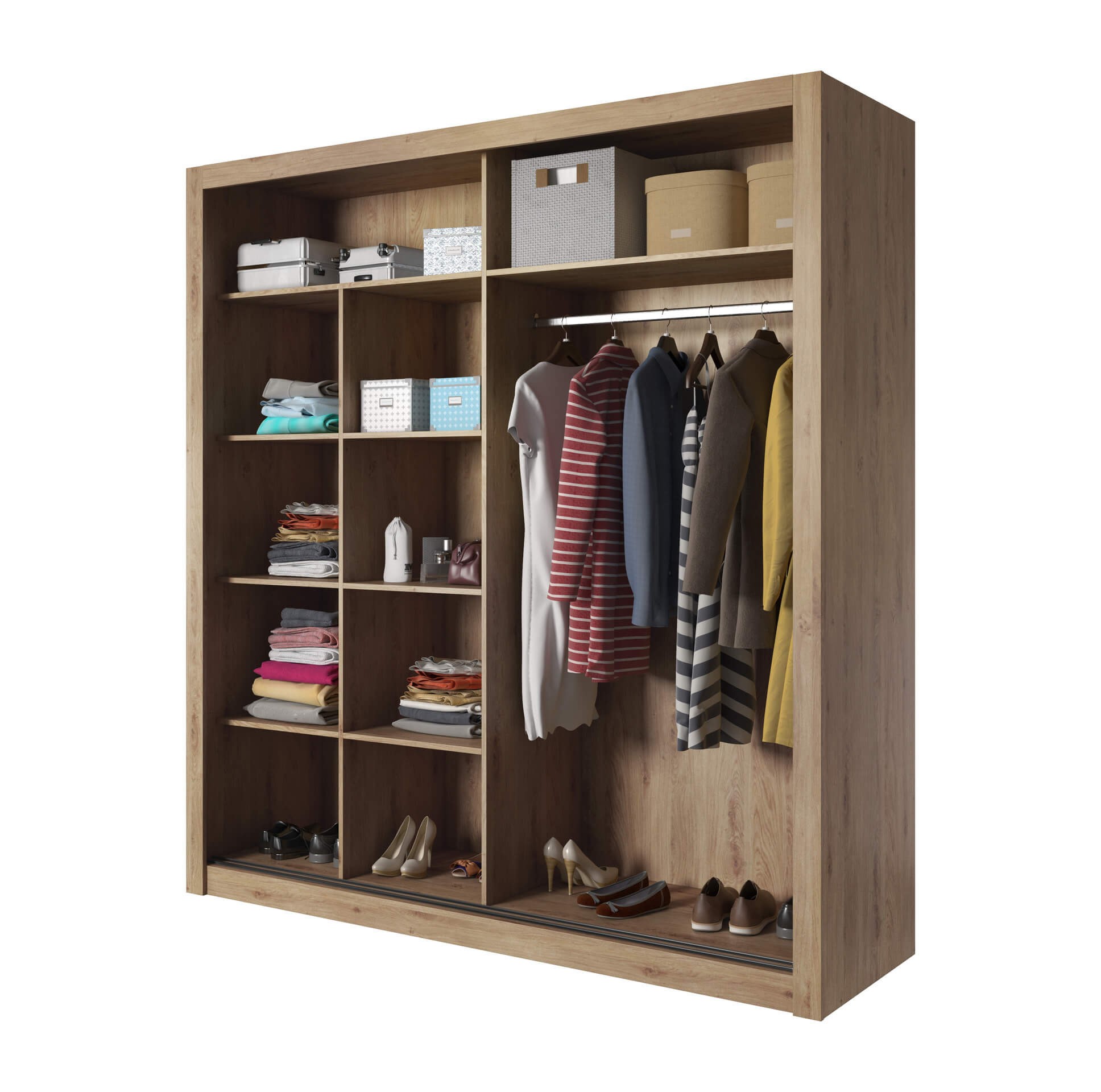 ARTI AR-08 dviejų durų stumdoma spinta, Šetlando ąžuolas - Paveikslėlis 3