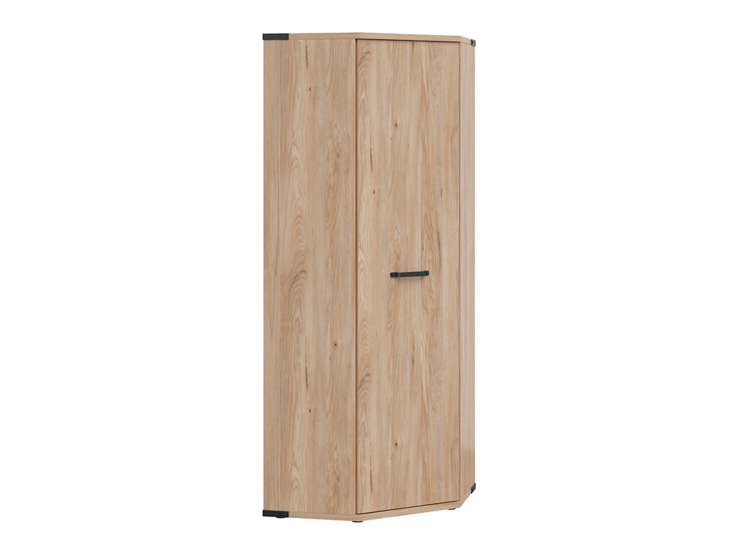 LARA vienų durų kampinė spinta 75x75 cm baltarusiškas uosis