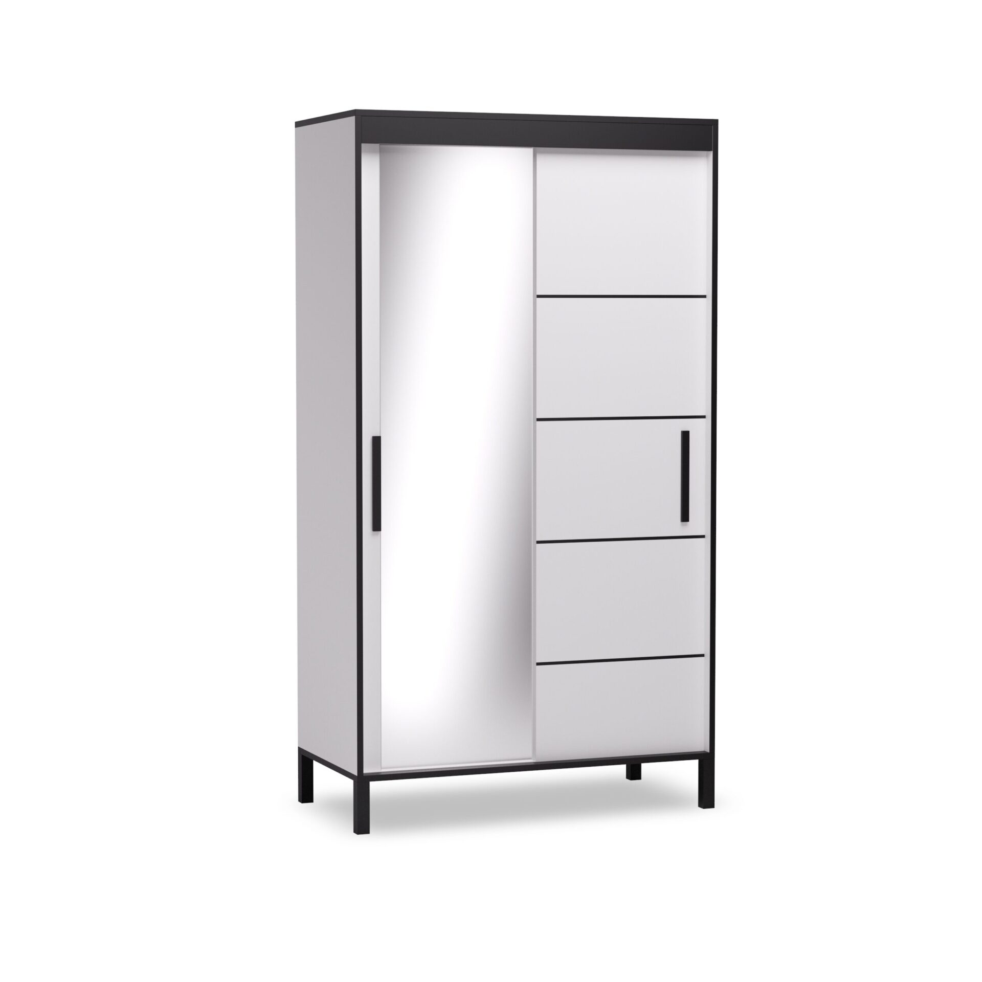 BELL-M 120 Stumdoma spinta su stumdomomis durimis, balta/juoda, ADRK