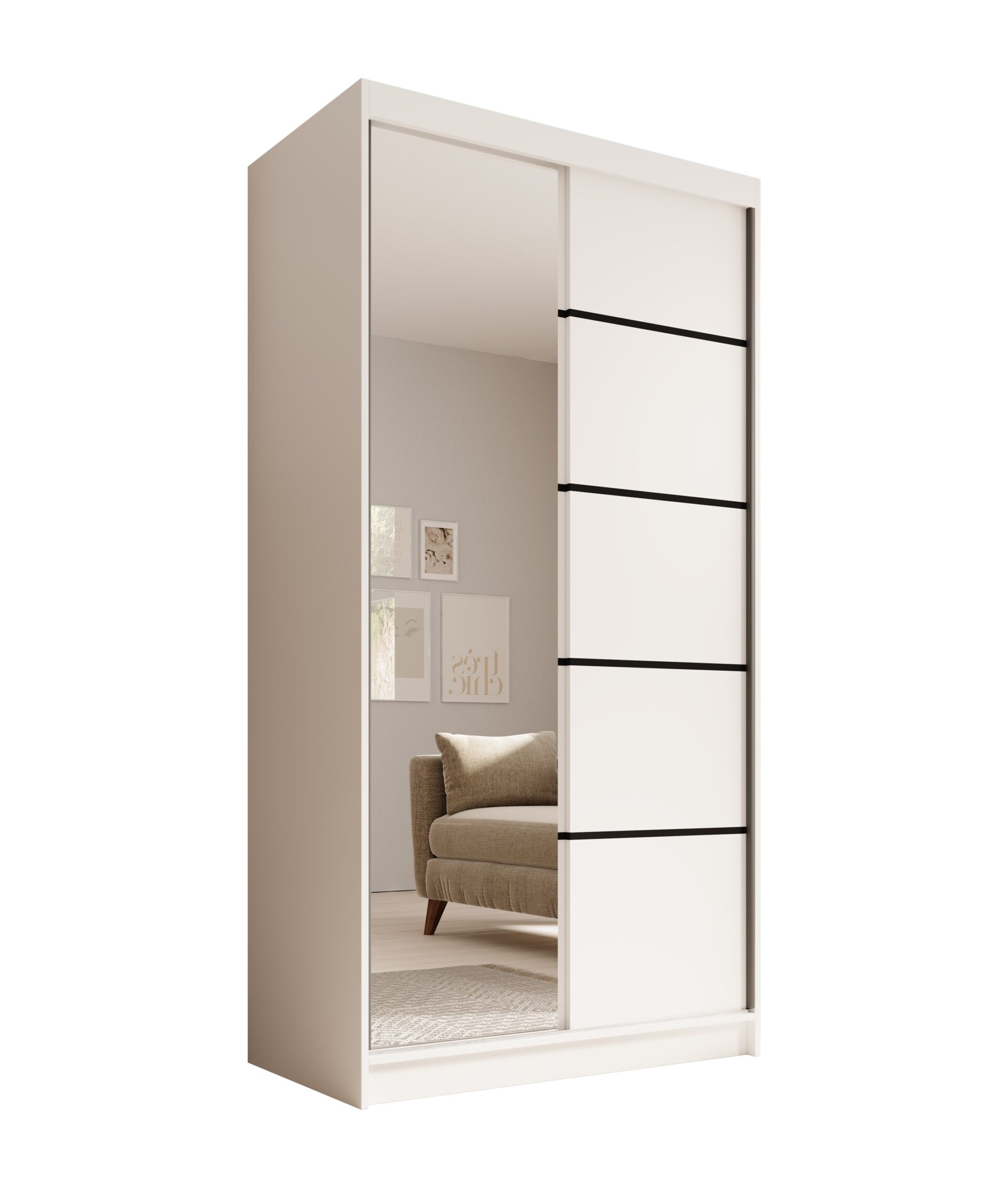 Laurencja 100 stumdoma spinta su stumdomomis durimis, balta, ADRK