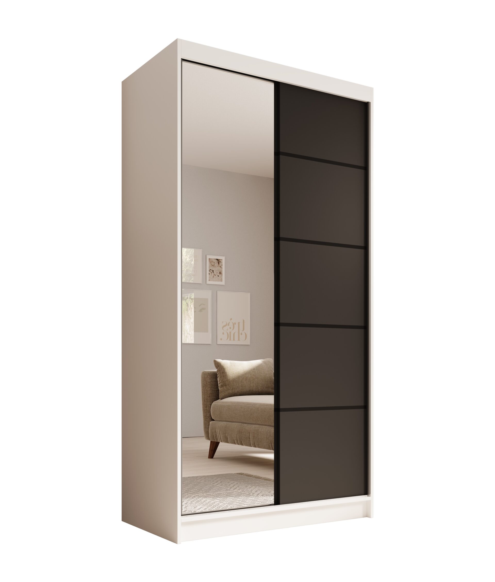 Laurencja 100 stumdoma spinta, balta/juoda, ADRK