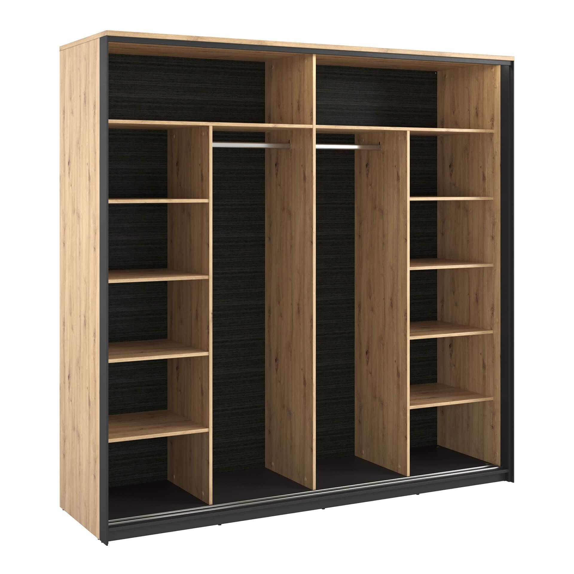 QUANT QS-01 stumdoma spinta, ąžuolo imitacija / juoda - Paveikslėlis 3