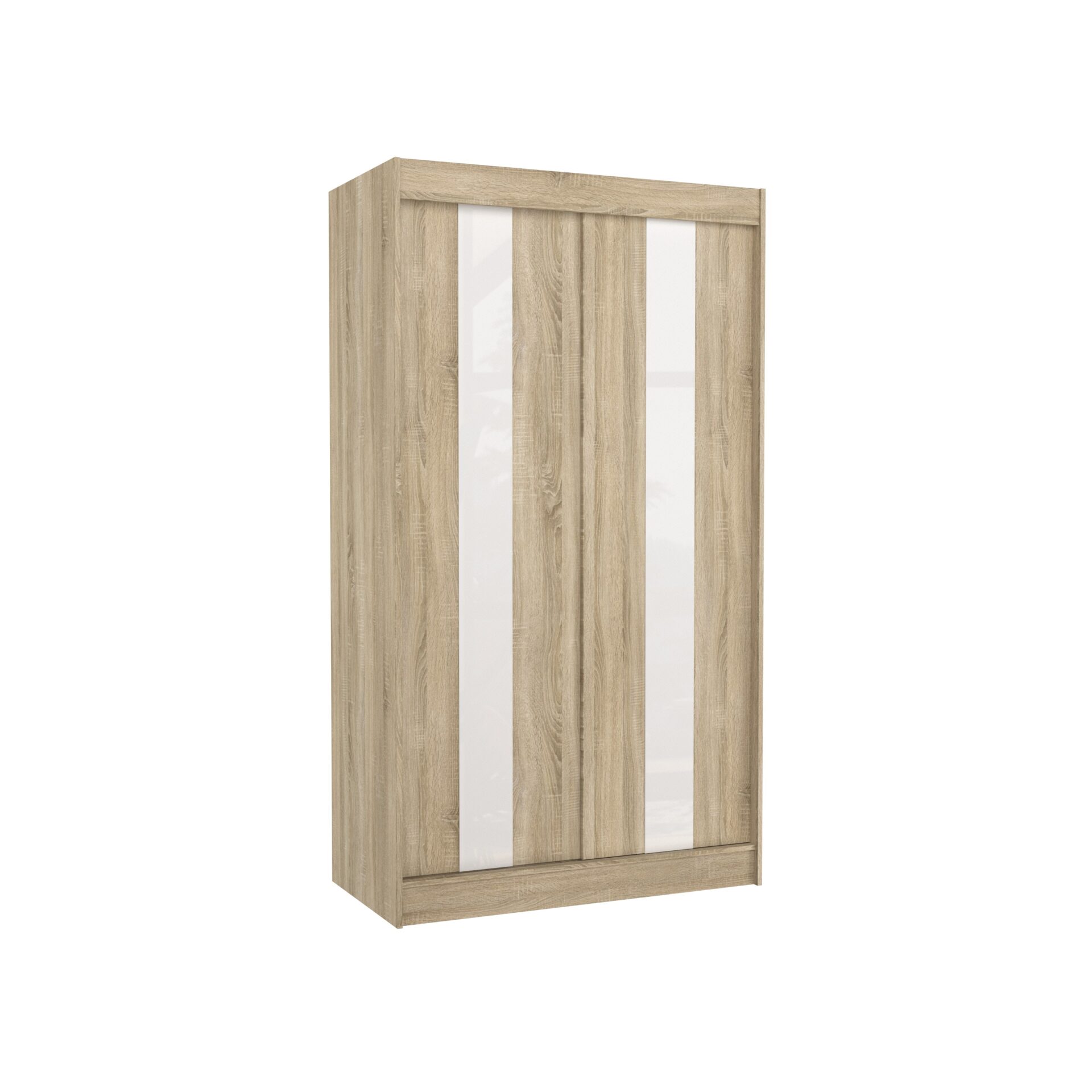 Stumdoma spinta su stumdomomis durimis KAREN 120 Sonoma/Balta Lacobel ADRK