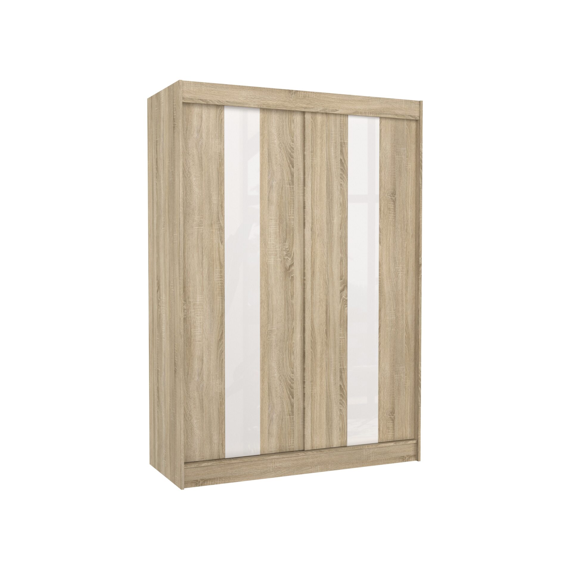 Stumdoma spinta su stumdomomis durimis KAREN 150 Sonoma/Balta Lacobel ADRK