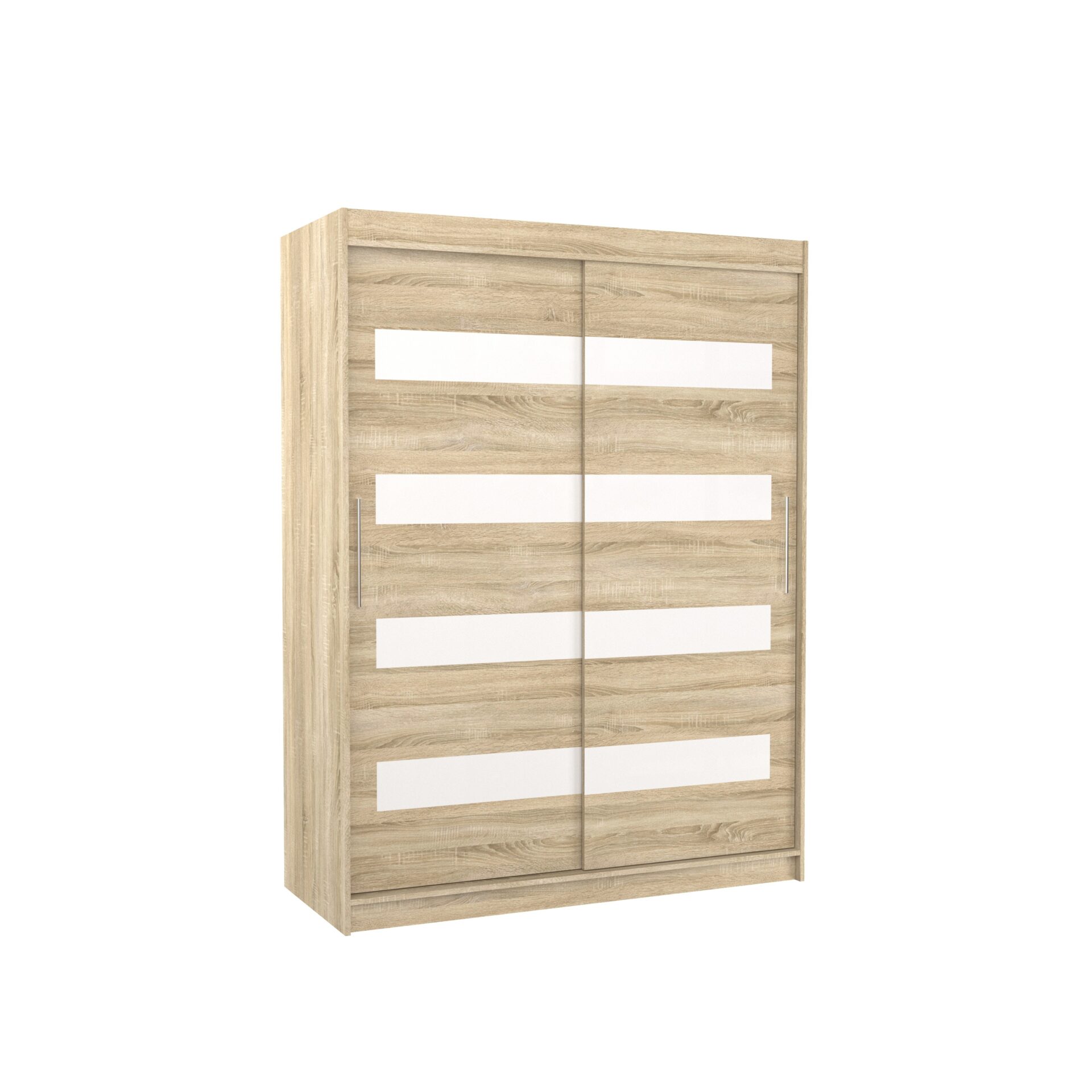 Stumdoma spinta su stumdomomis durimis MARTINEZ 150 Sonoma/balta Lacobel ADRK