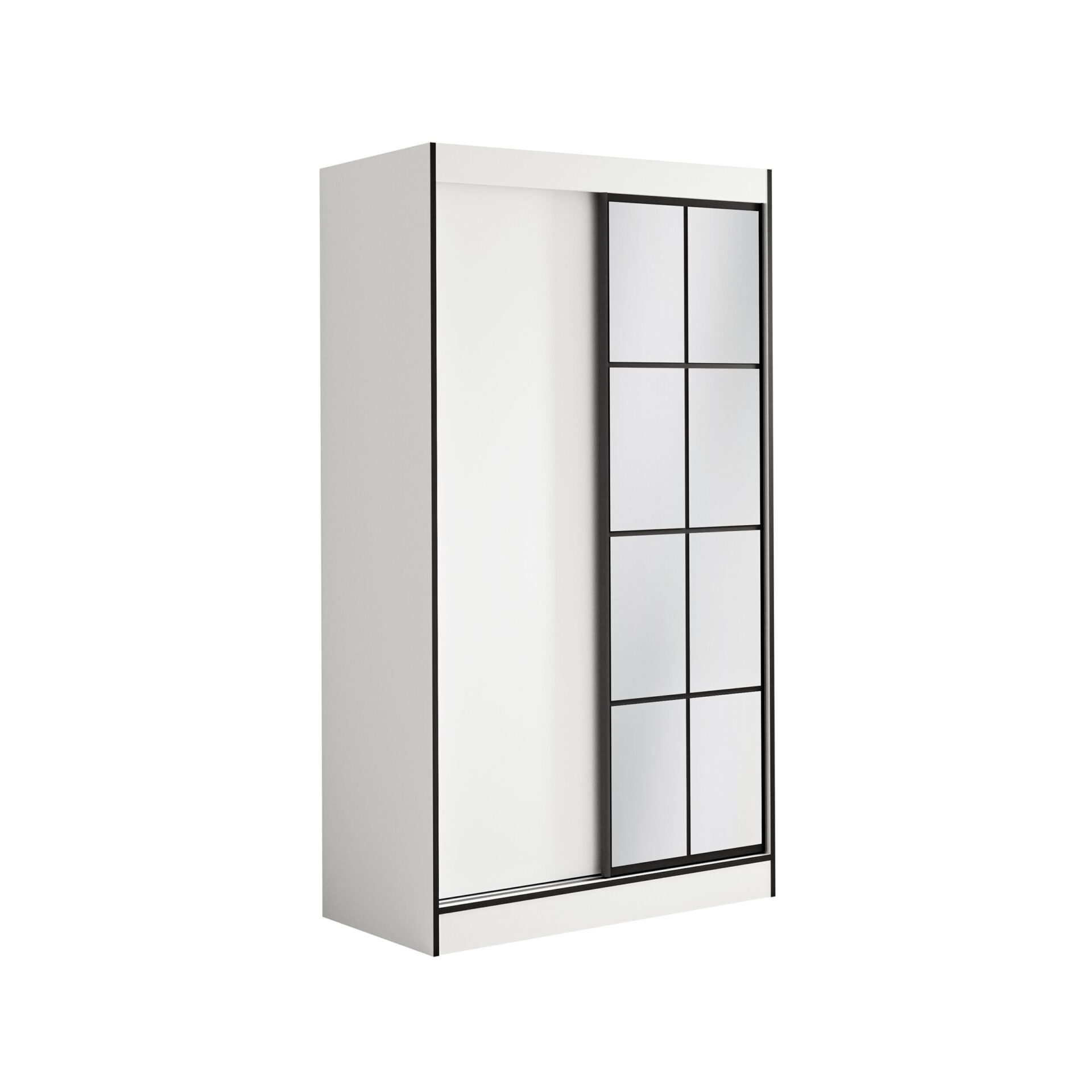 OSGAR 120 Stumdoma spinta su veidrodžiais, balta/juoda, ADRK