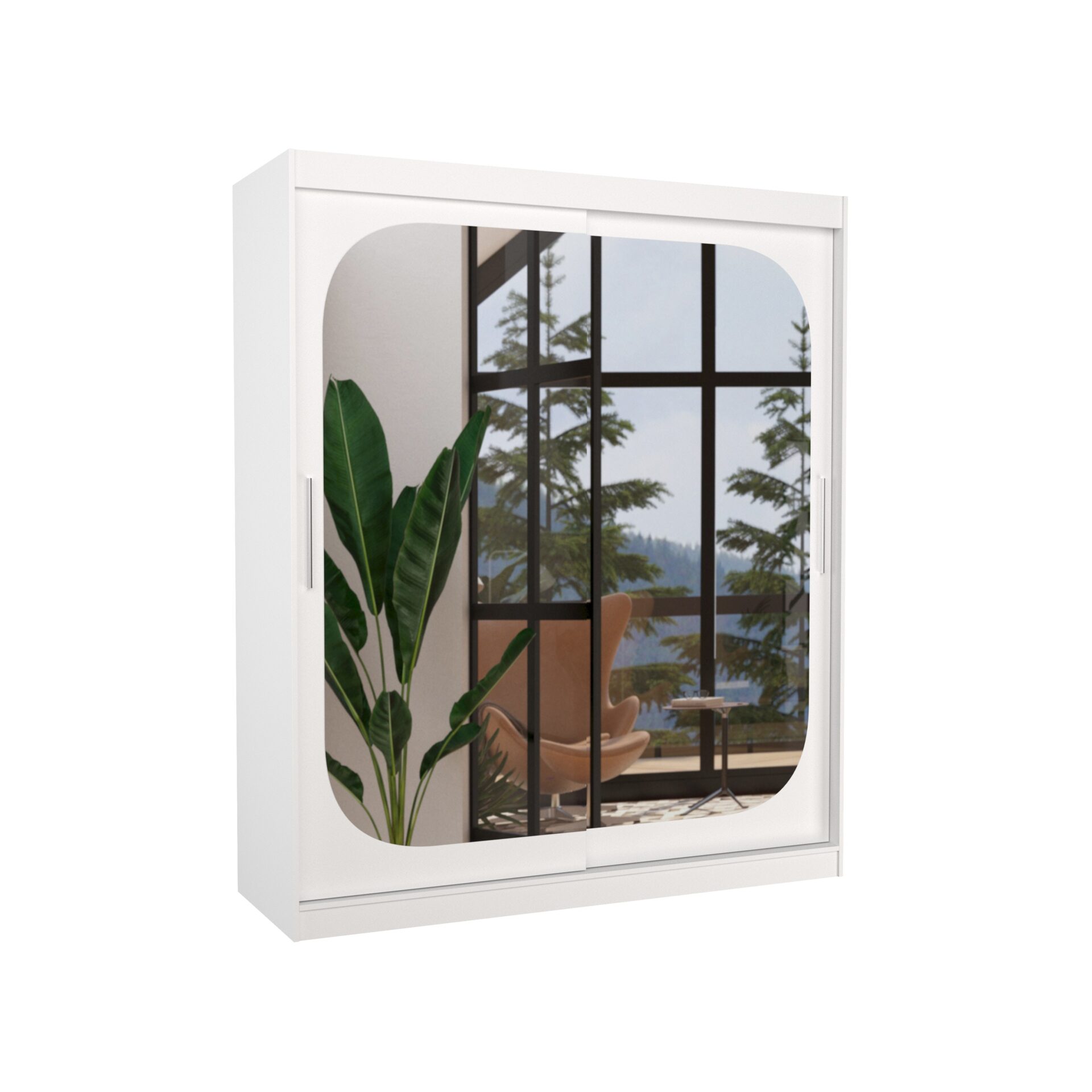 Szafa przesuwna z lustrem ARIZONA 180 Biały ADRK