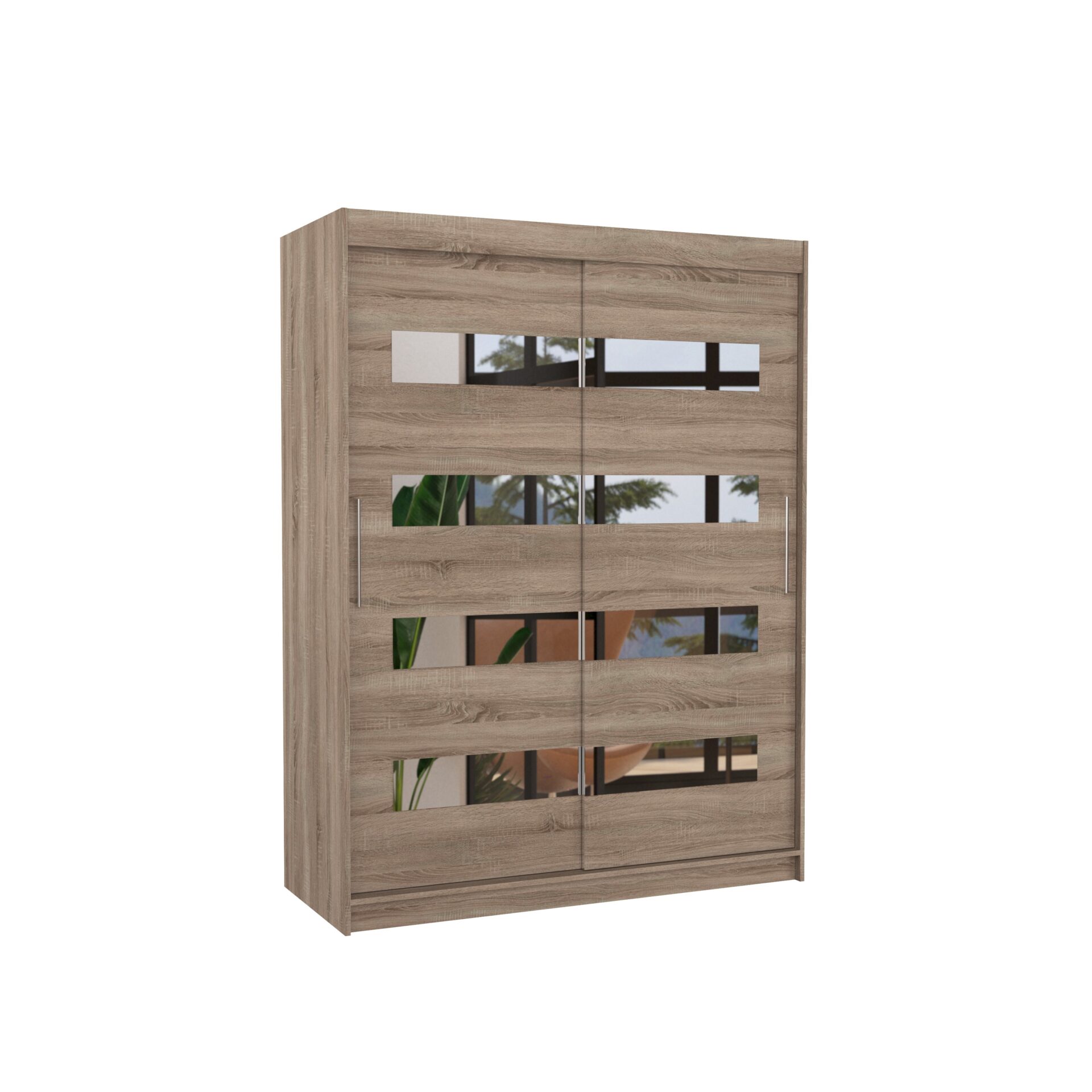 Stumdoma spinta su veidrodžiu BALTIC 150 Truffle ADRK