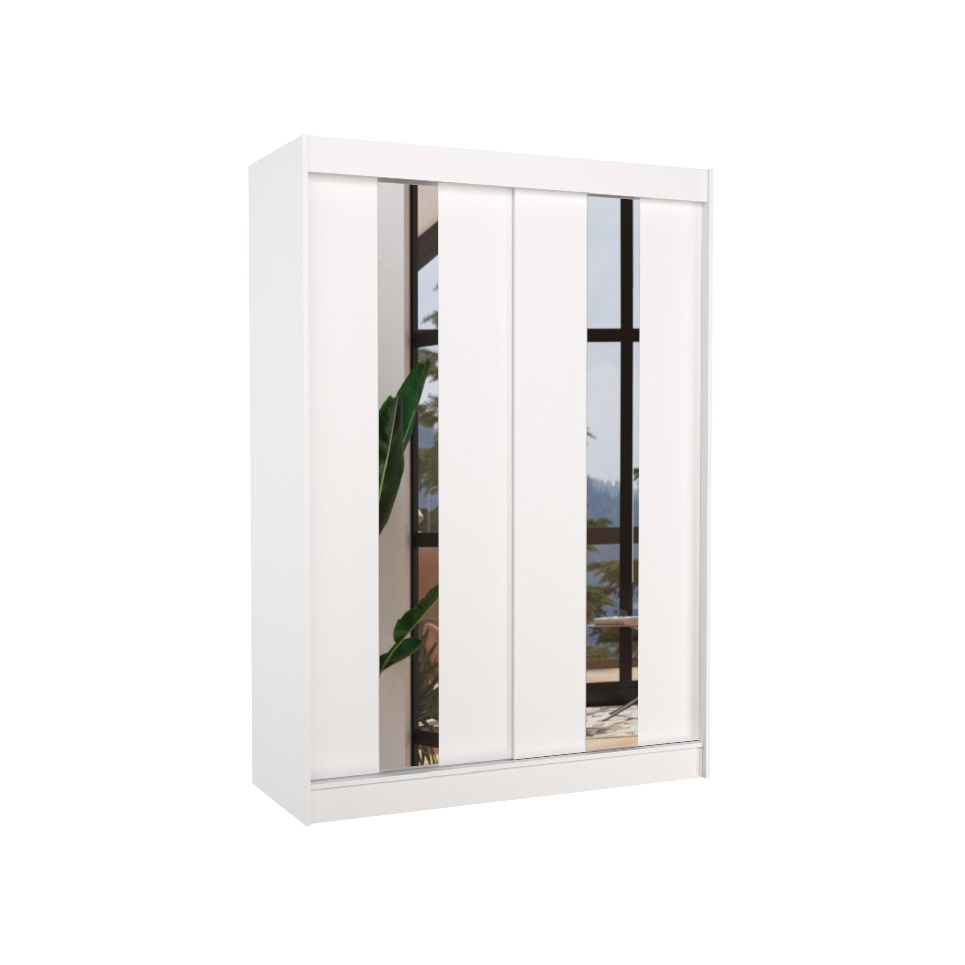 Stumdoma spinta su veidrodžiu BALTON 150 balta ADRK