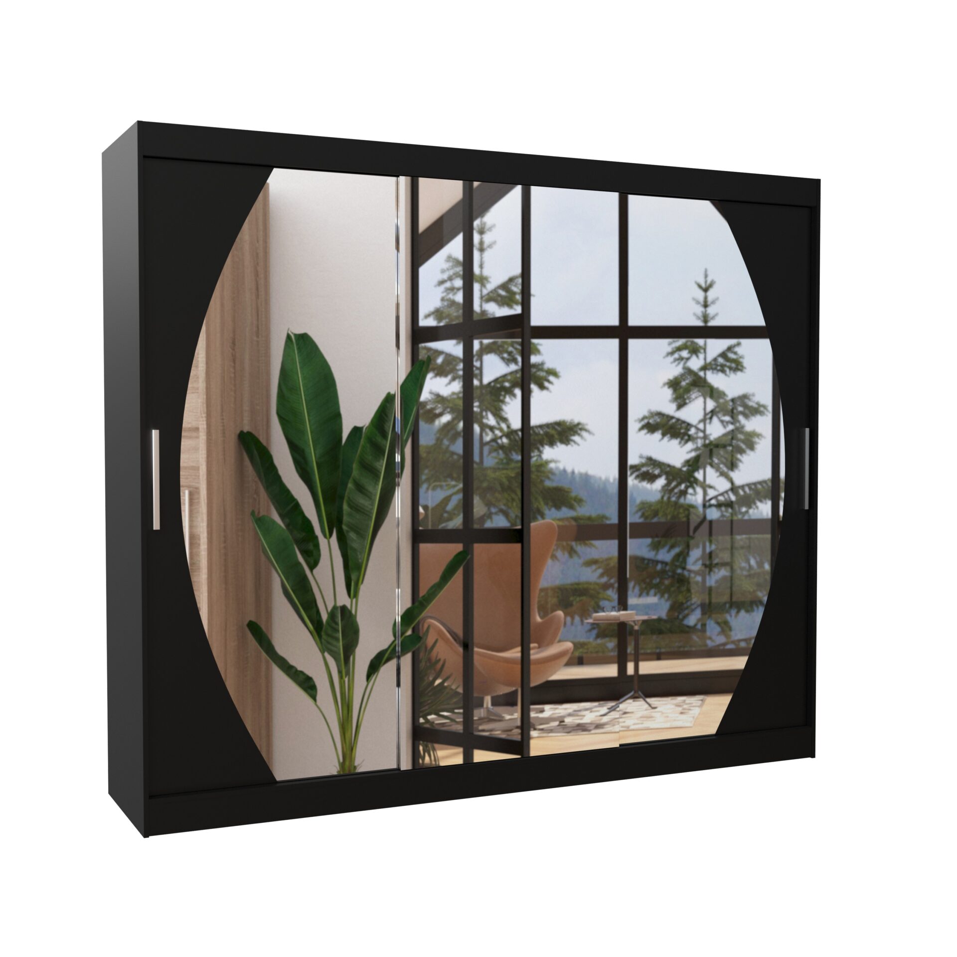 Stumdoma spinta su veidrodžiu CAMBE 250 juoda ADRK