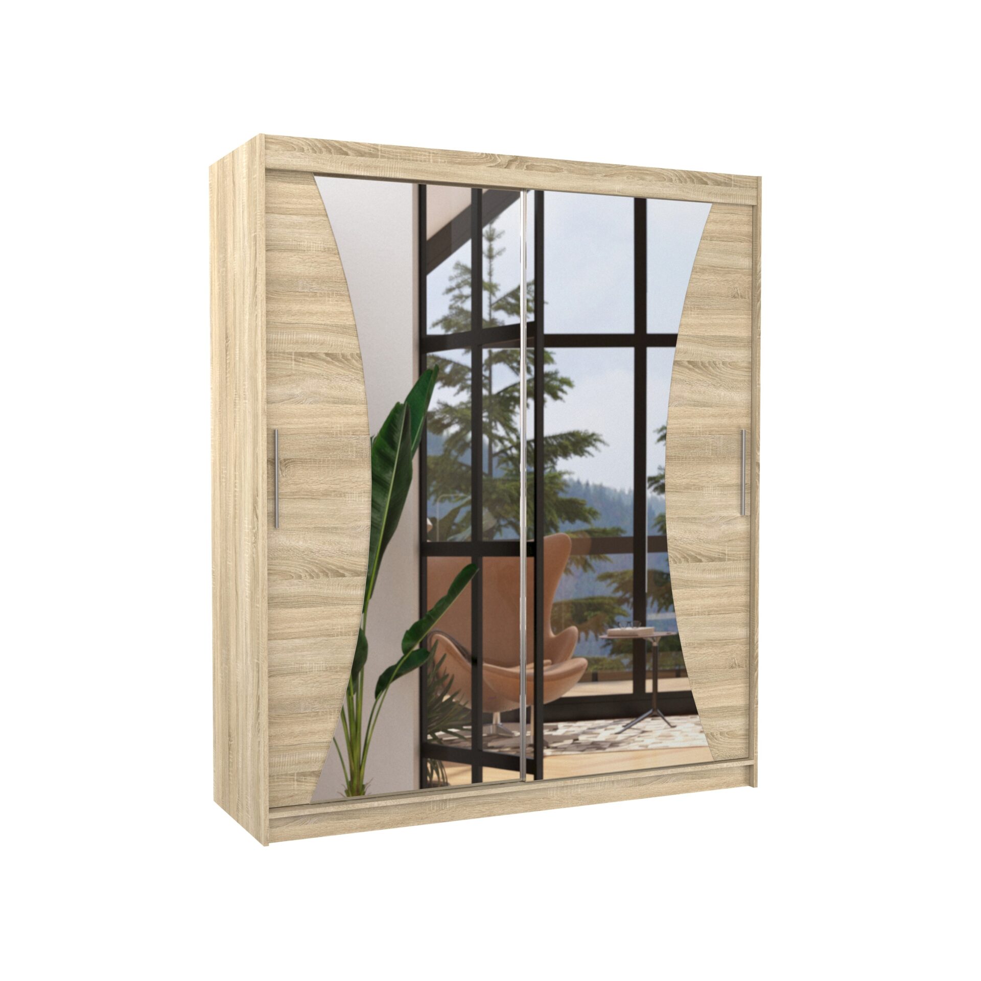 Stumdoma spinta su veidrodžiu CHARLOTTE 180 Sonoma ADRK