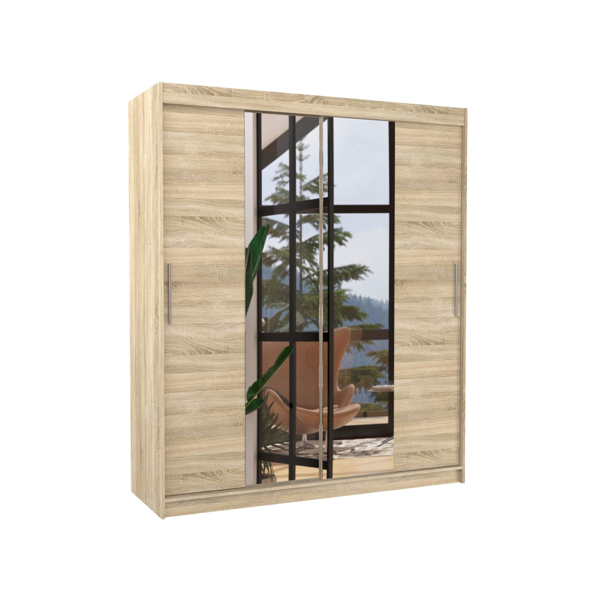 Stumdoma spinta su veidrodžiu DALLAS 180 Sonoma ADRK