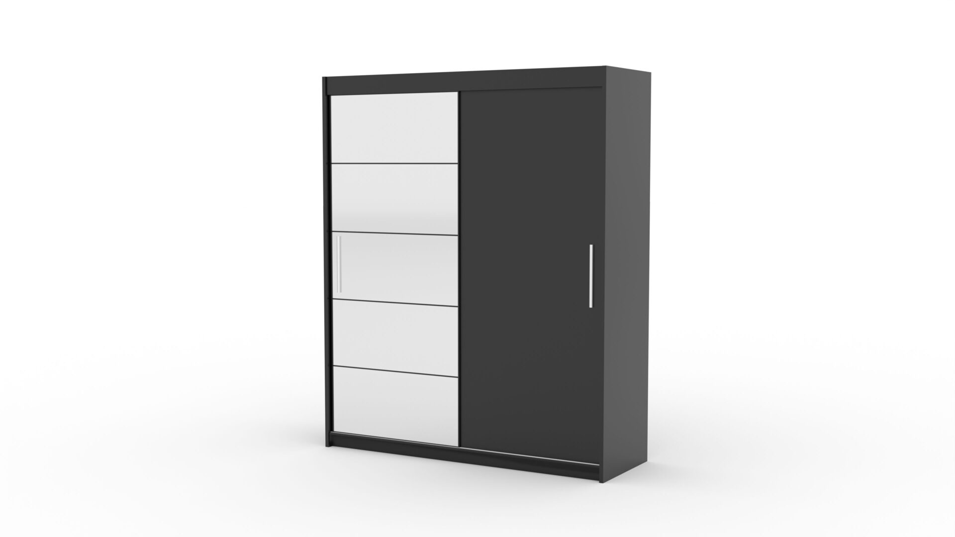 Stumdoma spinta su veidrodžiu ESTI 180 juoda ADRK