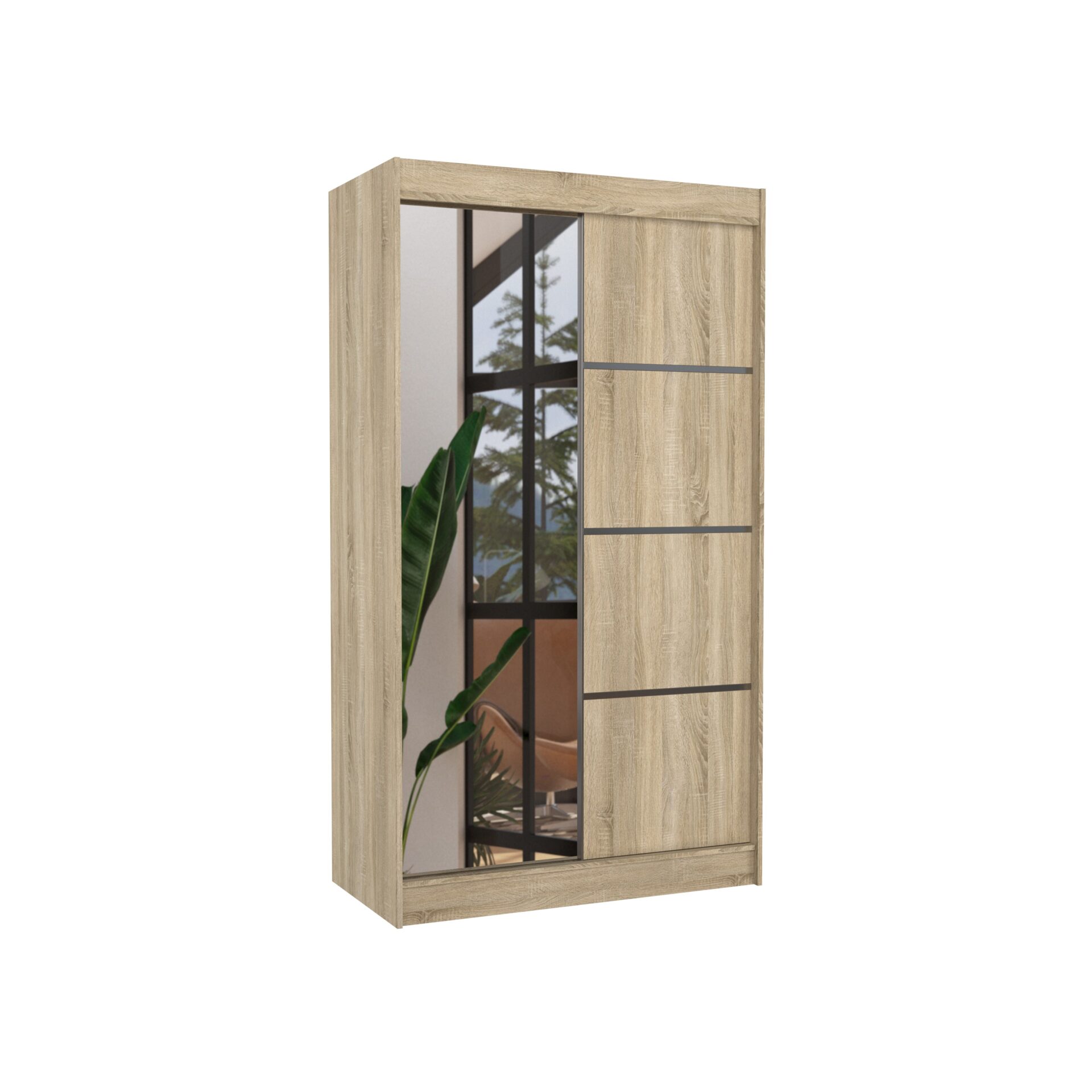 Stumdoma spinta su veidrodžiu GILTON 120 Sonoma ADRK