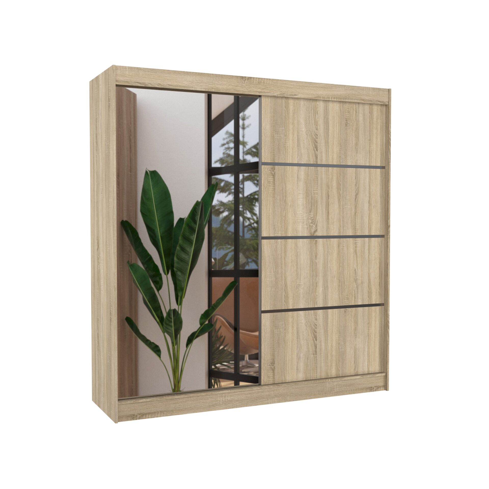 Stumdoma spinta su veidrodžiu GILTON 200 Sonoma ADRK