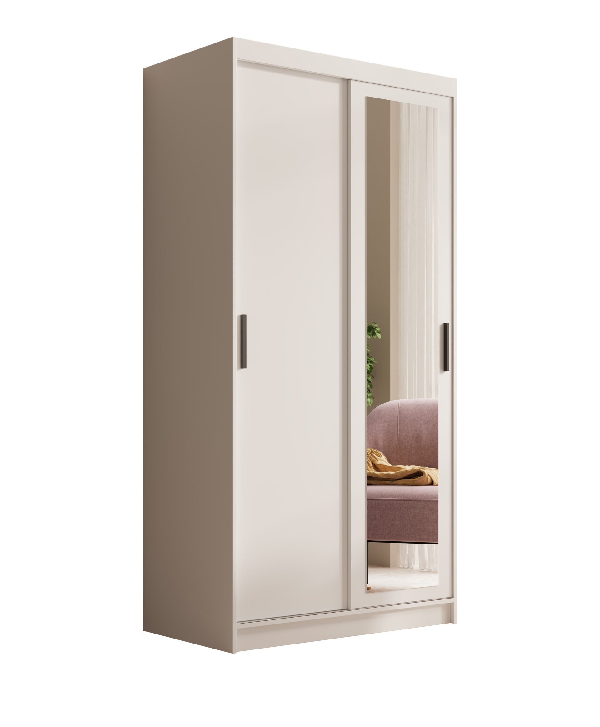 Hailey 100 stumdoma spinta su veidrodžiu, balta, ADRK