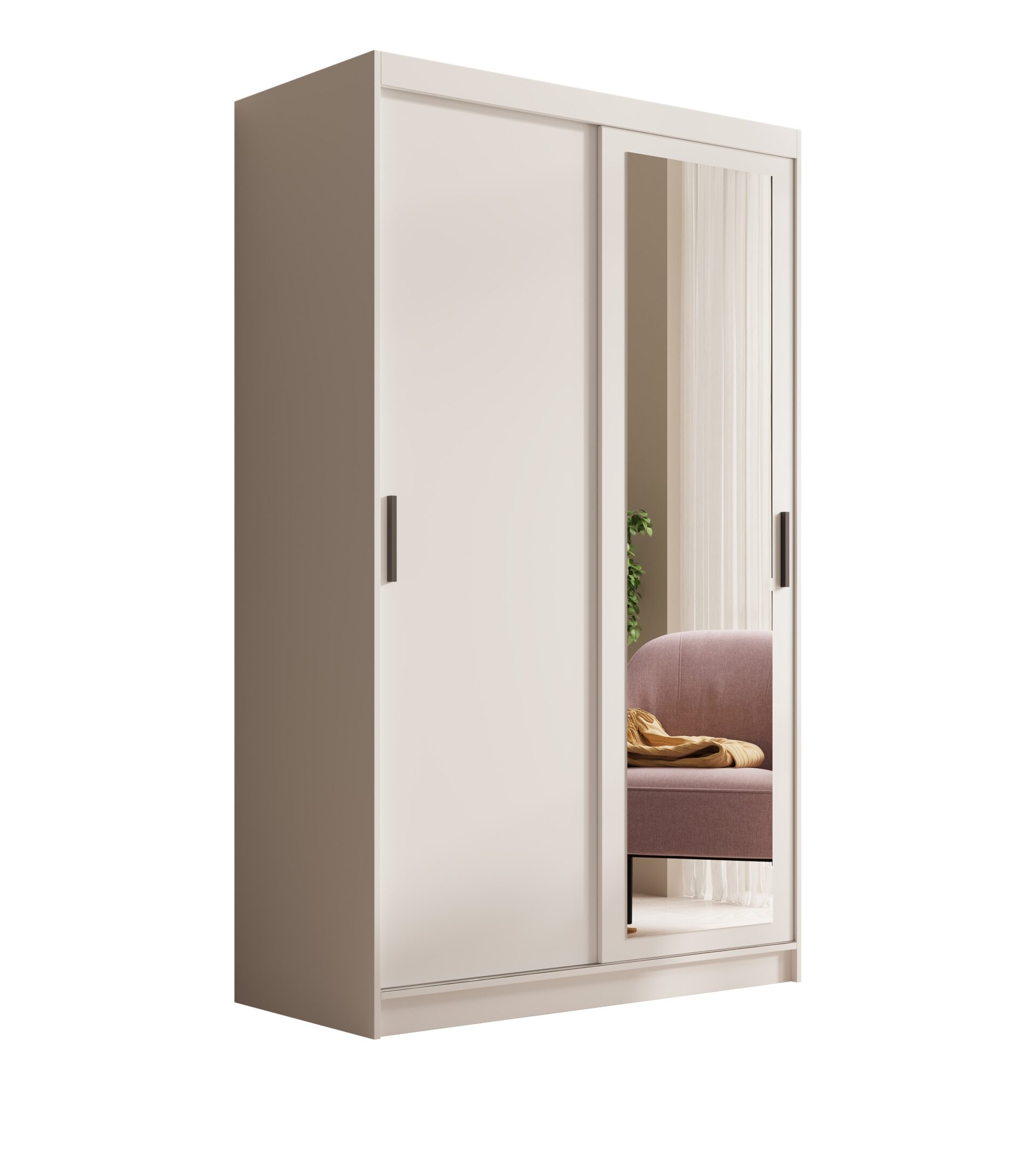 Hailey 120 stumdoma spinta su veidrodžiu, balta, ADRK