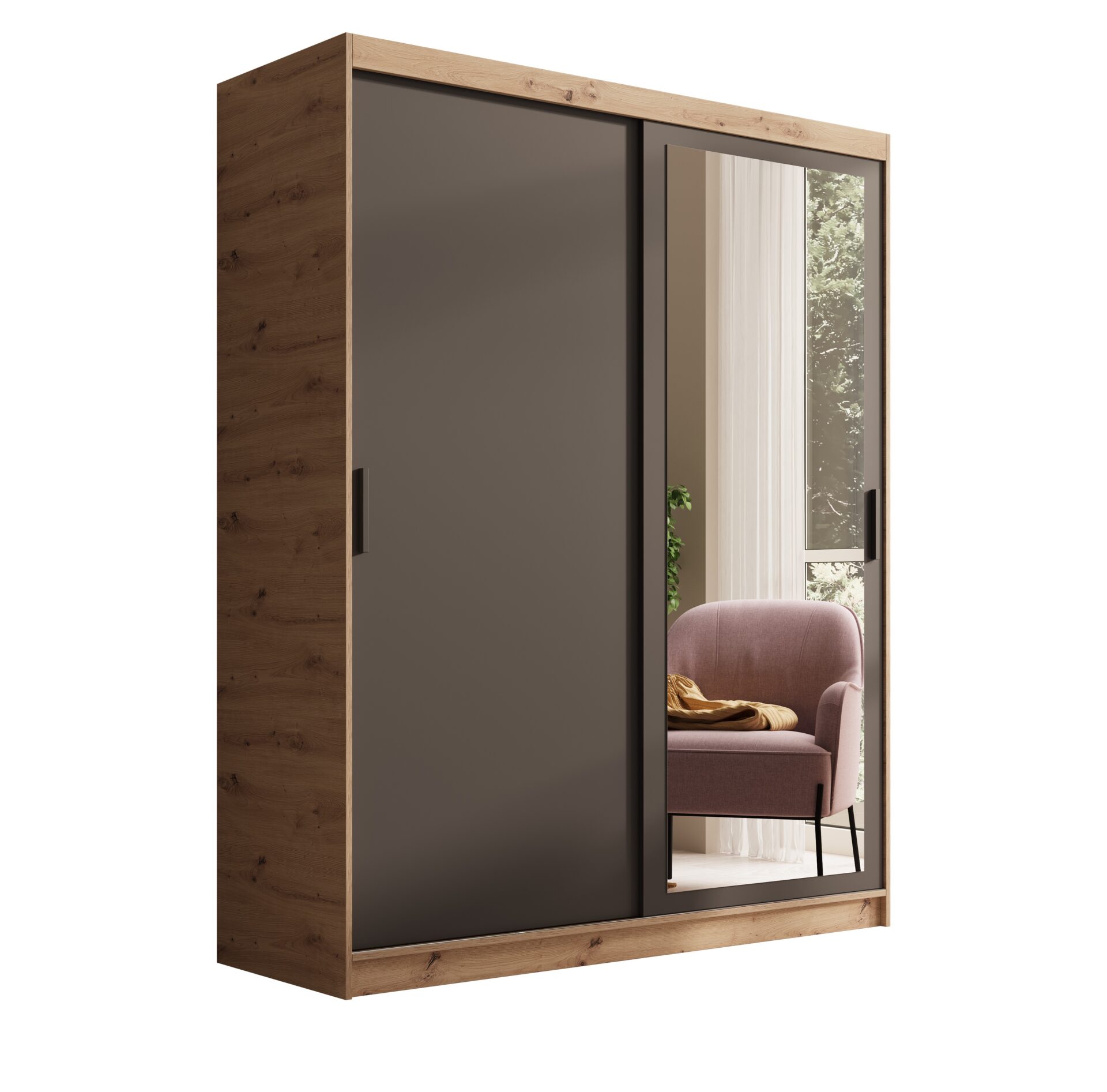 Hailey 160 Artisan/Black ADRK stumdoma spinta su veidrodžiu