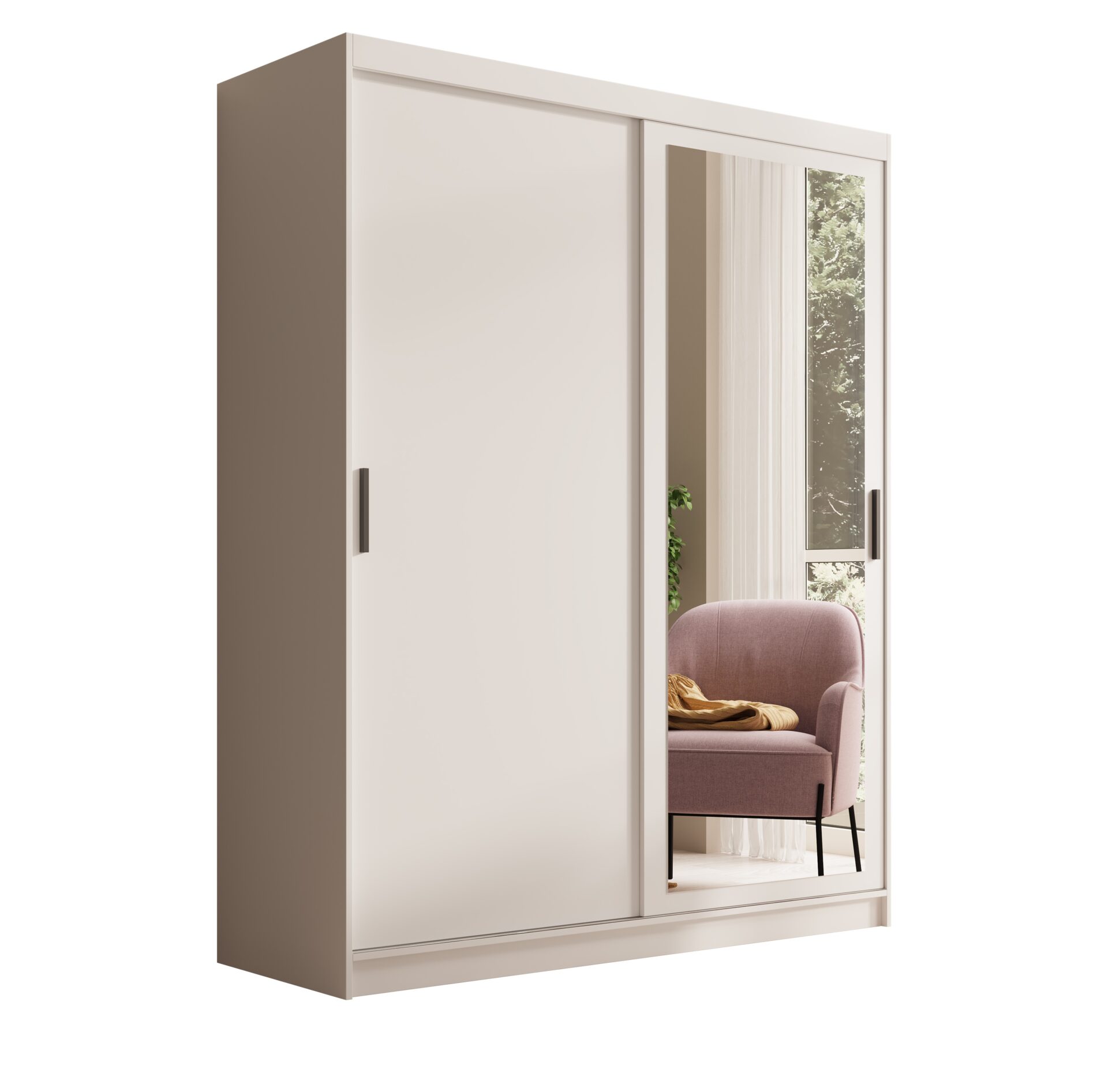 Hailey 160 stumdoma spinta su veidrodžiu, balta, ADRK