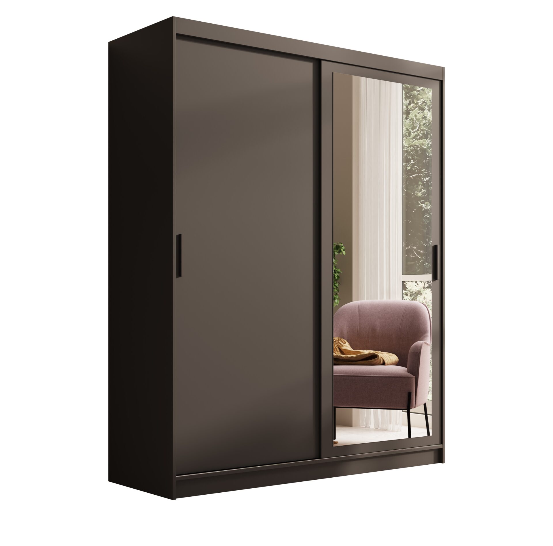 Hailey 160 juoda ADRK stumdoma spinta su veidrodžiu