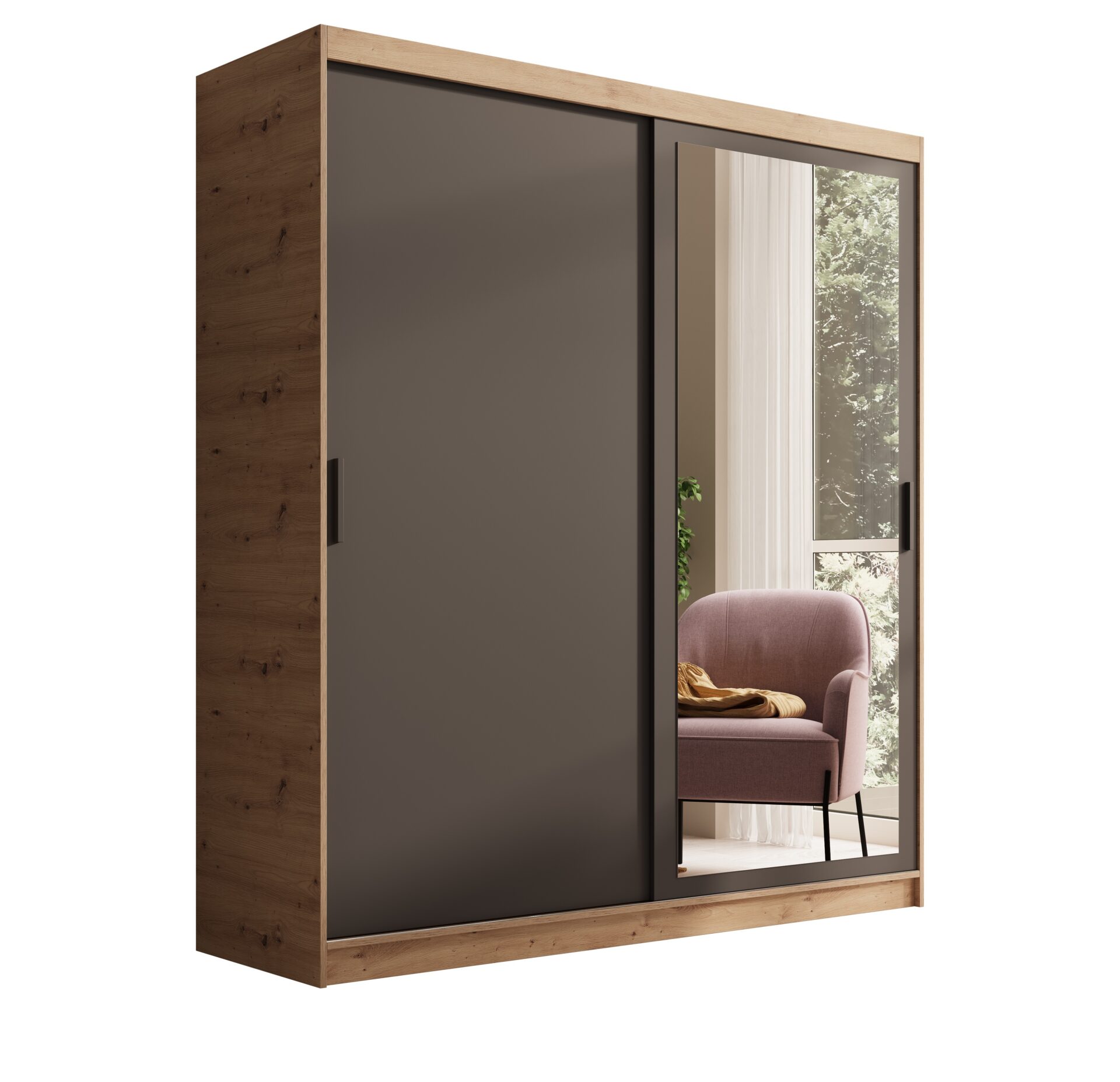 Hailey 180 Artisan/Black ADRK stumdoma spinta su veidrodžiu