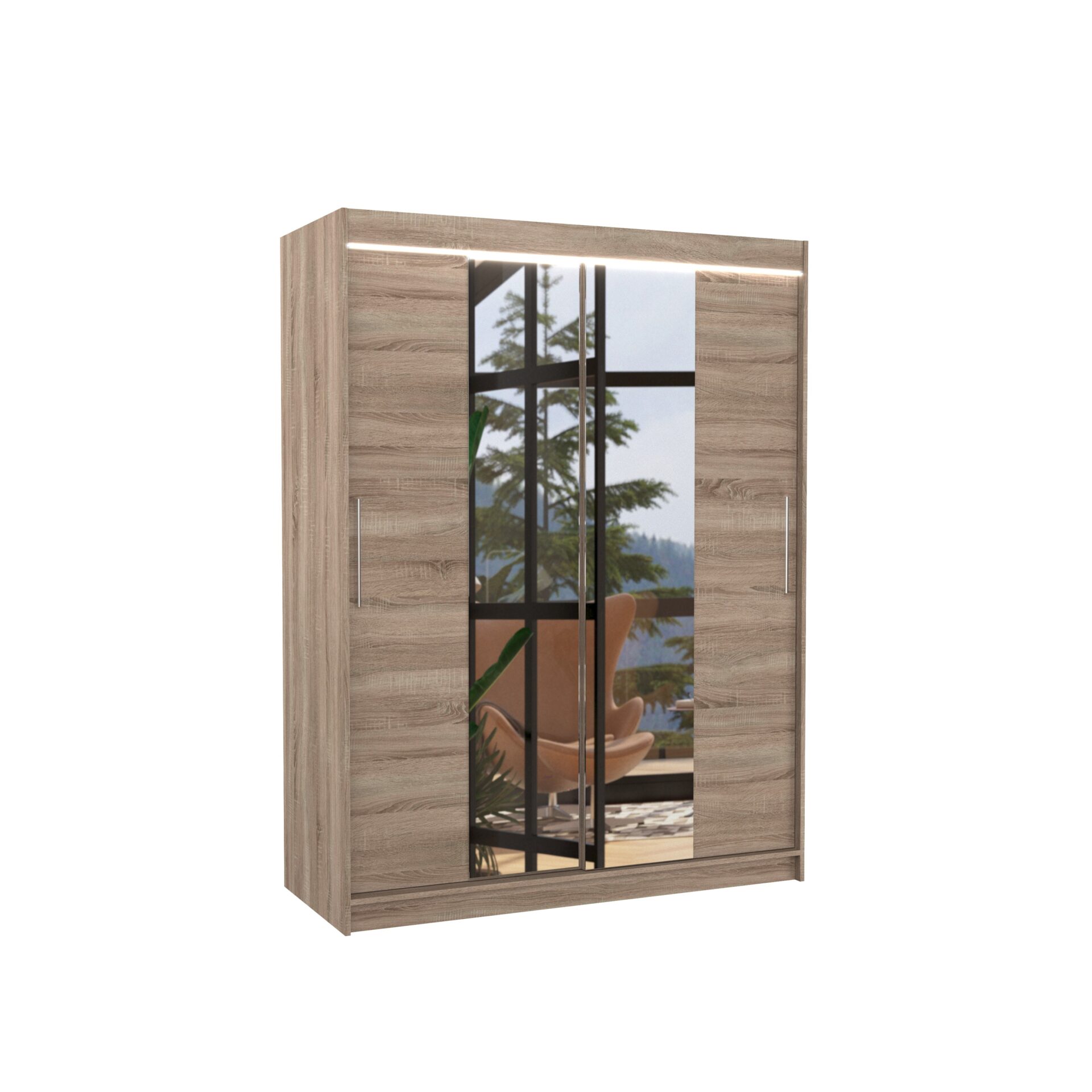 INESS 150 Truffle ADRK stumdoma spinta su veidrodžiu ir LED apšvietimu