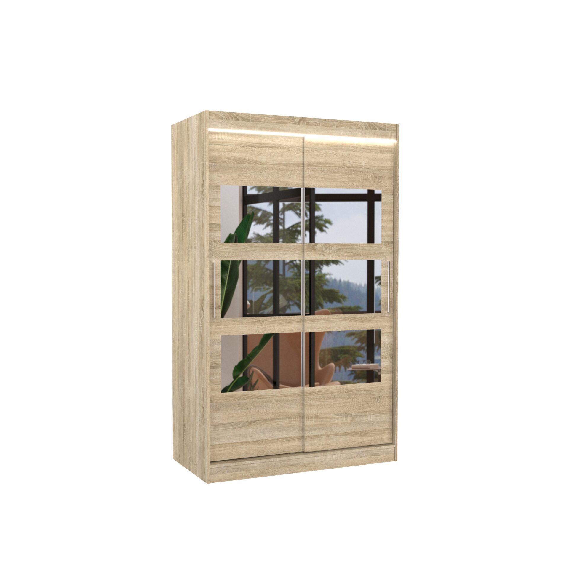 Stumdoma spinta su veidrodžiu ir LED apšvietimu KOLORADO 120 Sonoma ADRK