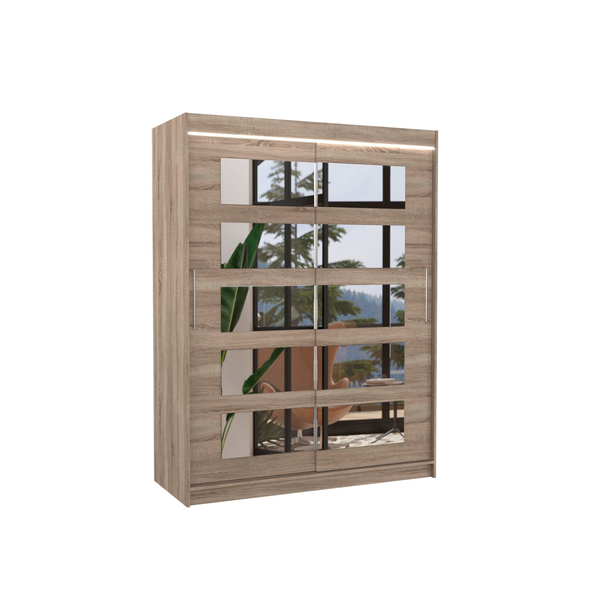 Stumdoma spinta su veidrodžiu ir LED apšvietimu MURANI 150 Truffle ADRK