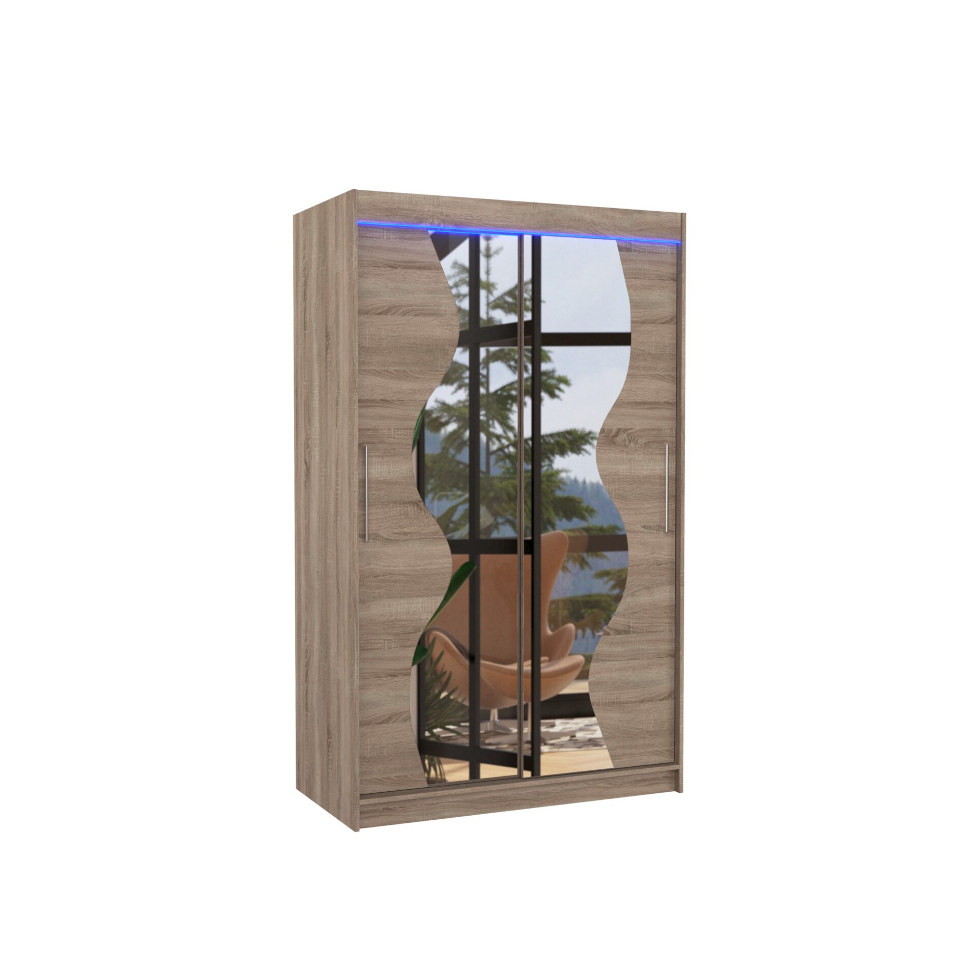 OSWALD 120 Truffle ADRK stumdoma spinta su veidrodžiu ir LED apšvietimu