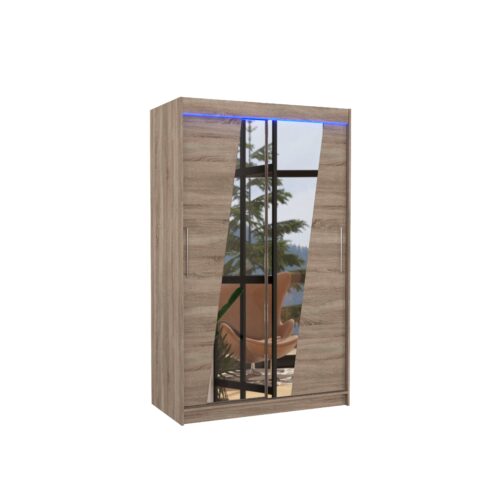 Stumdoma spinta su veidrodžiu ir LED apšvietimu TEXAS 120 Truffle ADRK