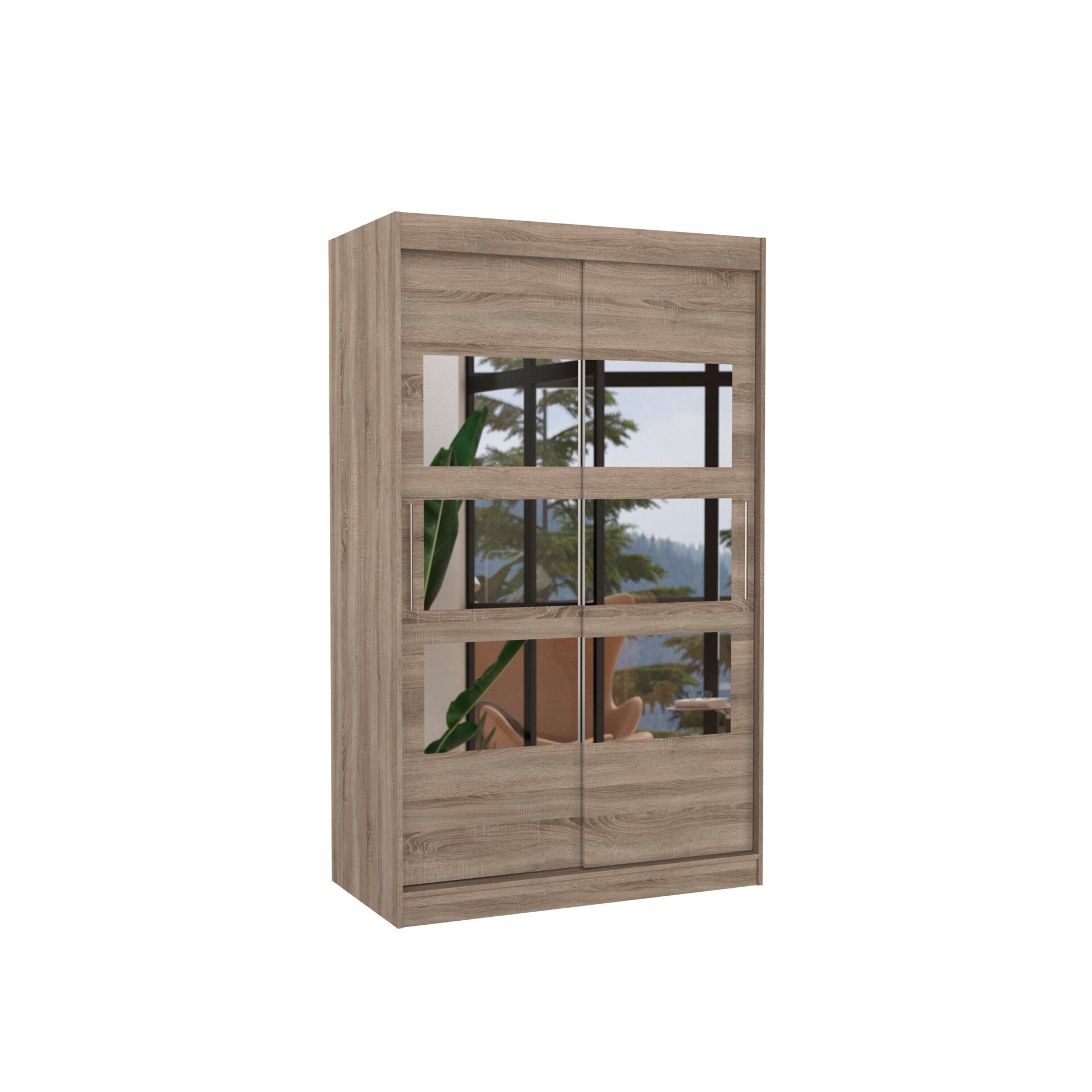 Stumdoma spinta su veidrodžiu KOLORADO 120 Truffle ADRK