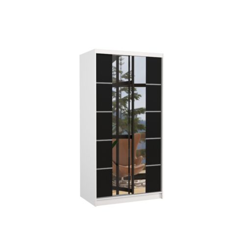 Stumdoma spinta su veidrodžiu KSAWER 100 balta/juoda ADRK