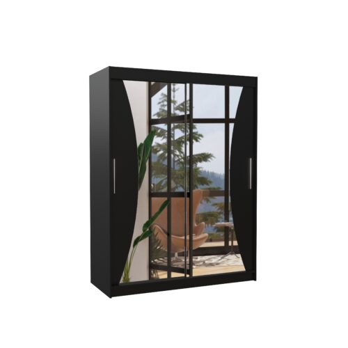 Stumdoma spinta su veidrodžiu MAX 150 juoda ADRK