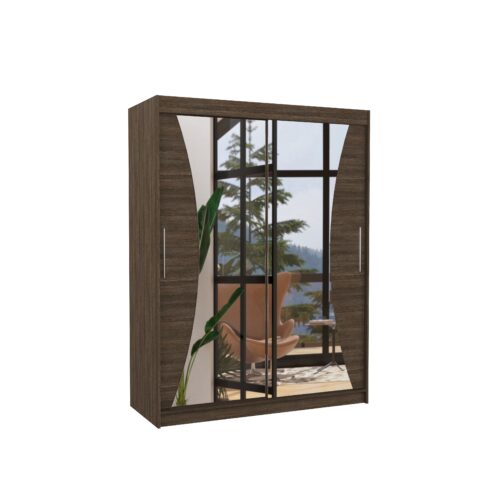 Stumdoma spinta su veidrodžiu MAX 150 šokolado spalvos ADRK