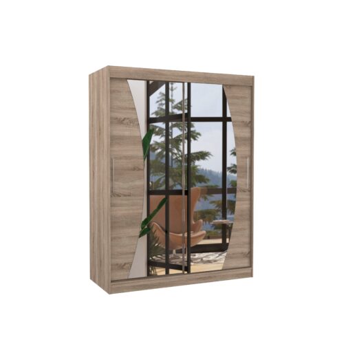 Stumdoma spinta su veidrodžiu MODESTO 150 Truffle ADRK