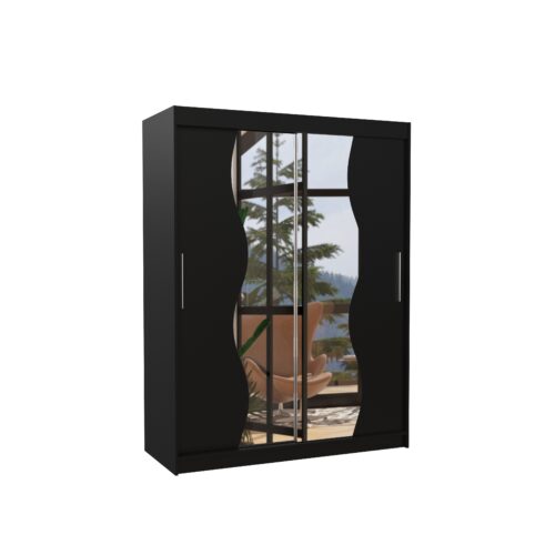 Stumdoma spinta su veidrodžiu RENZO 150 juoda ADRK