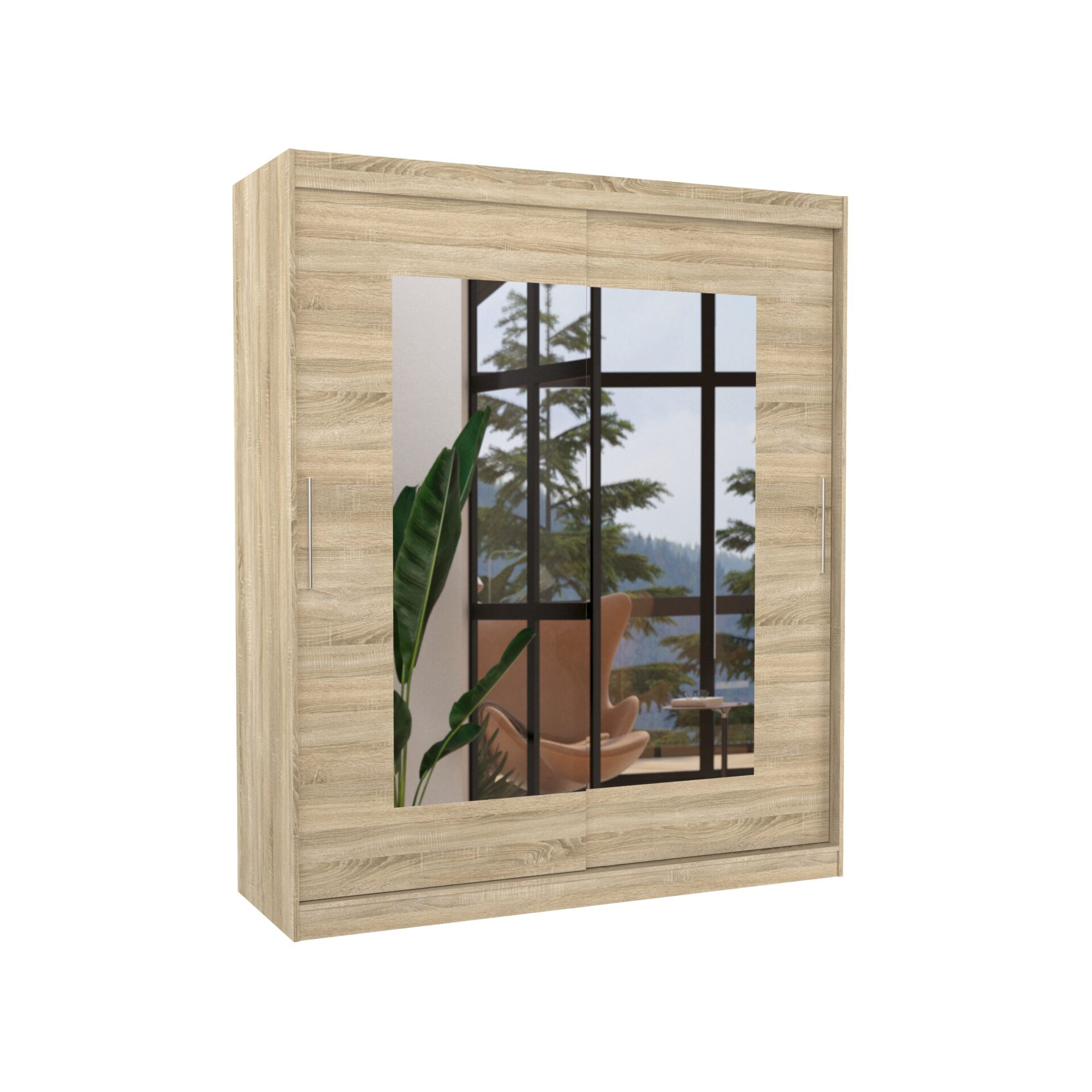 Szafa przesuwna z lustrem ROSETTE 180 Sonoma ADRK